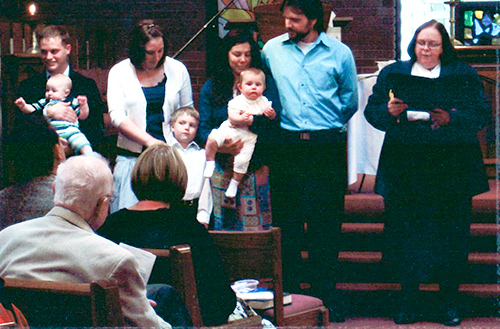 Rev. Mary Moore and Child Dedications\